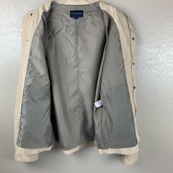 Banana Republic Oversized Khaki Utility Jacket Size Medium - Picture 7 of 9